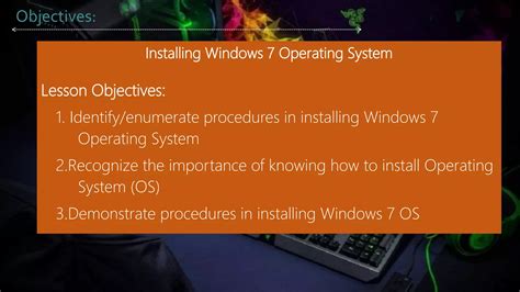 to demonstrate and install an operating system, Install an operating system