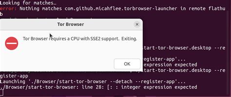 tor browser requires a cpu with sse2 support, Tor browser requires a cpu with sse2 support. exiting. i am unable to