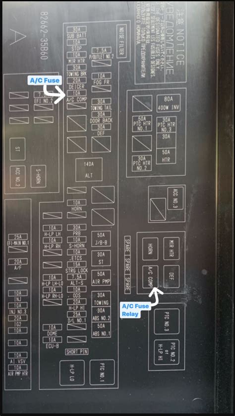 toyota relay fuse box 