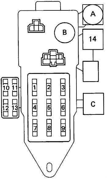 toyota t100 fuse panel diagram 