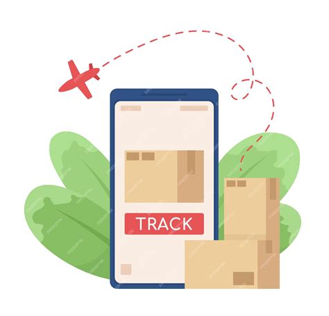 tracking package visual design elements, Tracking package ui design template royalty free vector