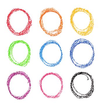 transparent icon of circle crayon, Crayons flat circular flat icon