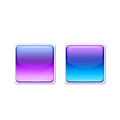transparent square button icon, Square button hd transparent, template button neon square, ui, button