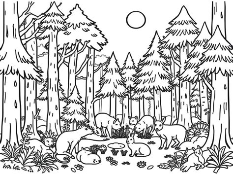 tree animals coloring page, Squirrel lives on trees coloring pages for kids. Coloring trees pages lives animals printable kids squirrel coloringbay