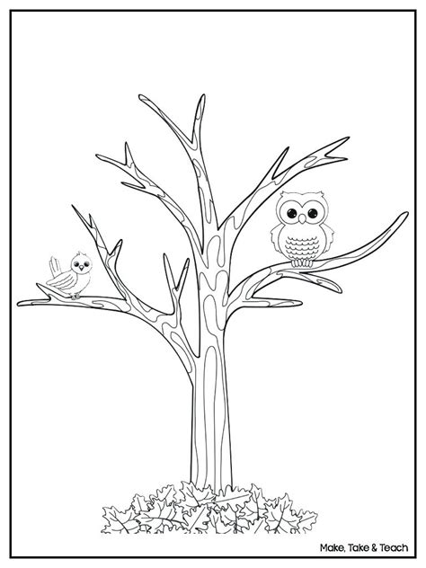 tree coloring pages no leaves, Coloring page of a tree without leaves