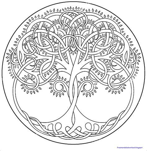 tree mandala coloring pages, Tranquil trees, coloring book. Trees coloring book tree adult colouring white tranquil pages mandala color life printable sheets se designs zentangle quilling choose board