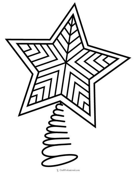 tree topper coloring page, 14 christmas star coloring pages