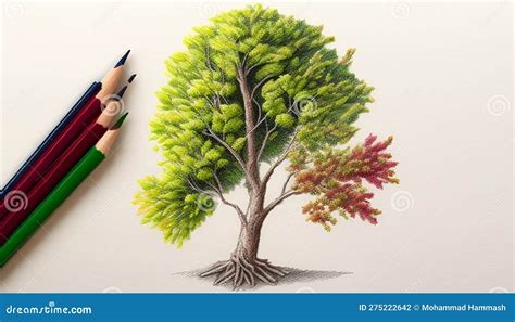 tree with colored pencils, Colored pencils isolated 12300032 png