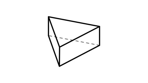 triangular prism icon with transparent background, Triangular prism icon