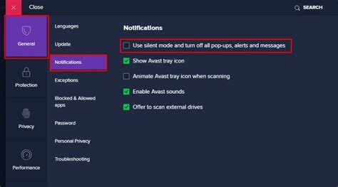turn off avast notifications, Masstree.blogg.se
