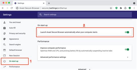 turn off avast secure browser at startup, Turn off avast browser extension