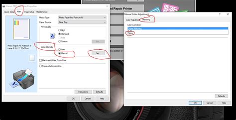 turn off color on printer, Turn off color management in canon printe…