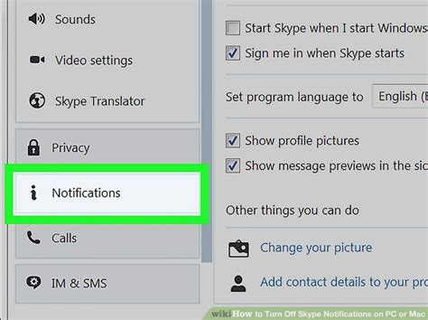 turn off skype subscription, How to turn on or off automatic image download on skype for windows