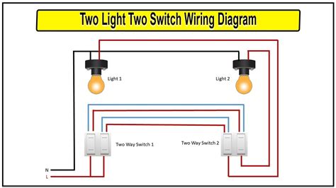 two lights two switches diagram 