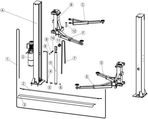 two post car lift schematic 