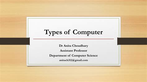 types of computer powerpoint presentation, Types of computer. Computer types presentation slideshare powerpoint