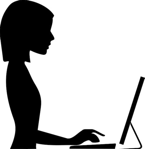 typing on computer silhouette background image, 