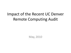 uc denver remote access, Uc denver remote computing audit