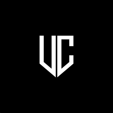 uc letter pfp, Uc letter logo design with black background in illustrator. vector logo
