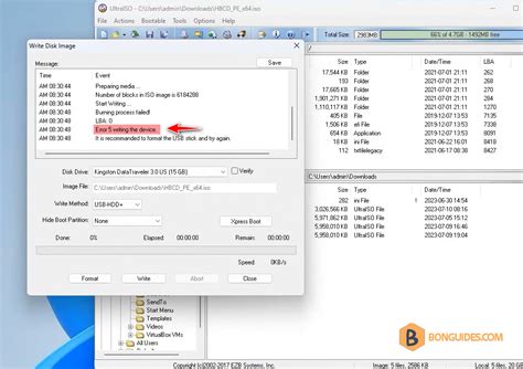 ultraiso error 5 writing the device, Ultraiso premium edition 9.6.6.3300
