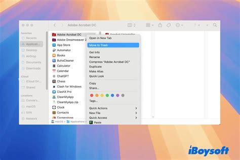 uninstall adobe acrobat mac, La opción de desinstalación de la aplicación de escritorio de creative
