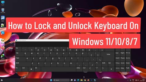 unlock laptop keyboard windows 8, How to lock and unlock laptop keyboard