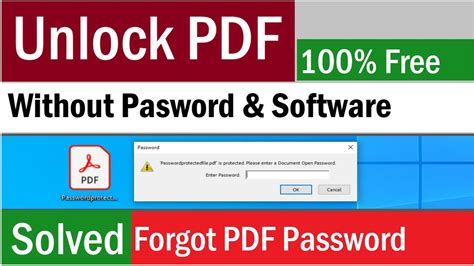 unlock pdf password forgot, How to remove a password from a pdf file