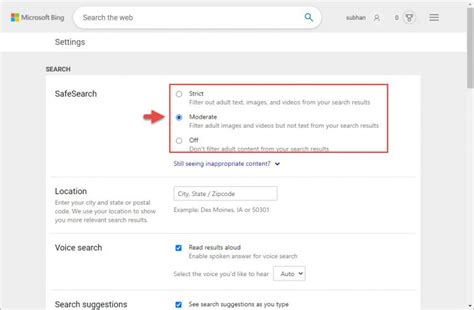 unlock safe search settings bing, How to turn safesearch off