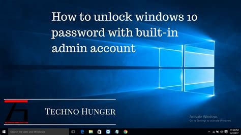 unlock windows 10 admin password, How to unlock windows 10 password with built-in admin account. Windows unlock account admin password