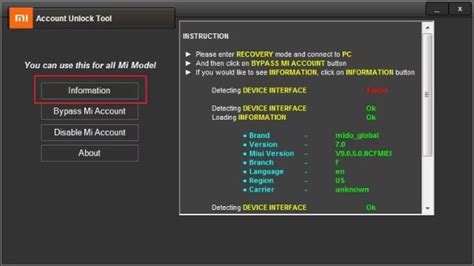 unlock your mi device xiaomi, Guide redmi a micloud unlock bootloader with unlocktool