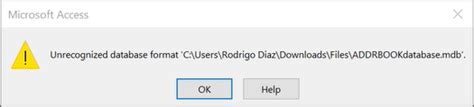 unrecognized format. error, Easy ways to fix unrecognized database format error in ms access