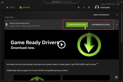 update nvidia driver with geforce experience, How to download and update nvidia drivers
