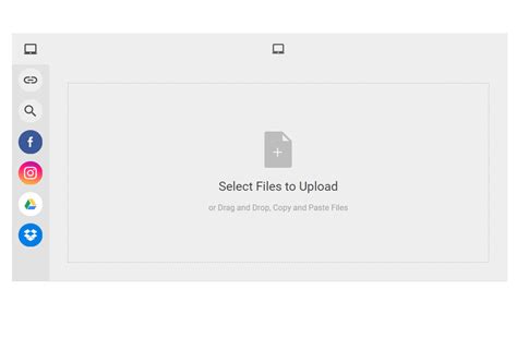 upload file web page, An image of the file upload screen
