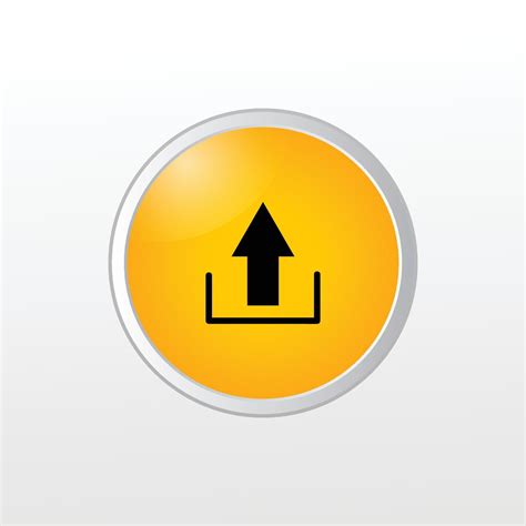 upload yellow icon, Upload monochrome yellow icon