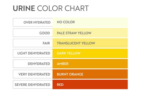 Urine Dehydration Chart