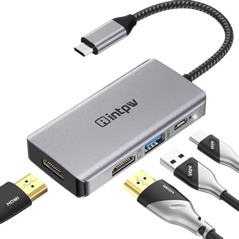 usb cto dual hdmi-adapter, Usb c to dual hdmi adapter 4k 60hz, 4 in 1 type c to dual hdmi, usb 3.0