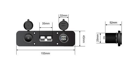 usb flush mount drawing, Flush mount usb manufacturer