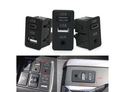 usb flush mount toyota, Flush mount usb port audio cable adapter for toyota