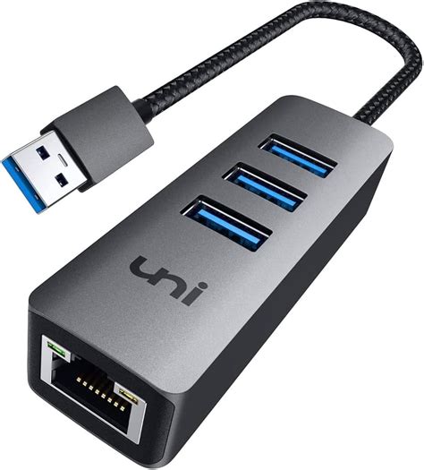 usb hub to lan, Ethernet lan adapter usb on lan hub cable converter stock photo