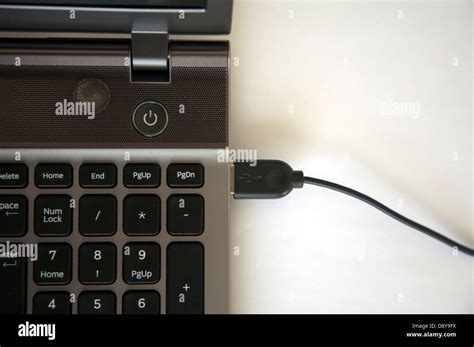 usb keyboard with power button, Power button on a computer keyboard. stock image
