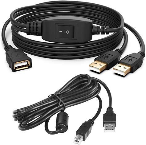 usb port extender can use with printer, Usb splitter 2 port usb 2.0 y cable printer share lead female to dual