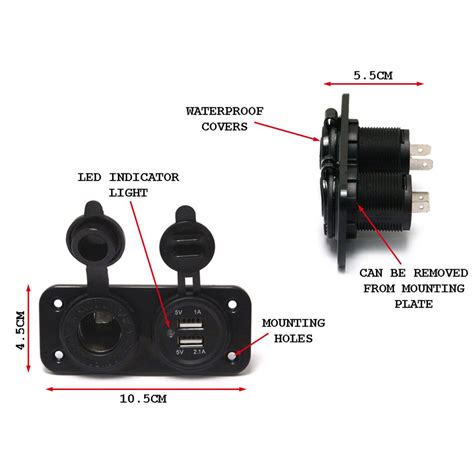 usbc flush mount 12v socket, 