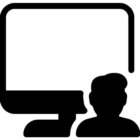 user icon svg with computer, Free user icon svg