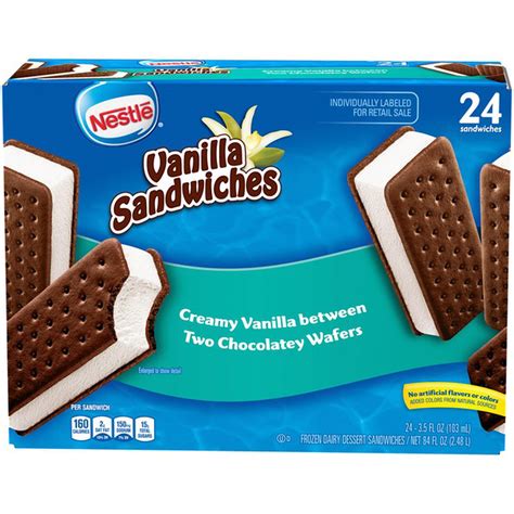 vanilla ice cream sandwiches