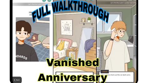 Vanished Anniversary Walkthrough