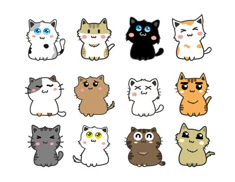 vecteezy cute cats, Cute cats set 670244 vector art at vecteezy. Cats cute set vector vecteezy