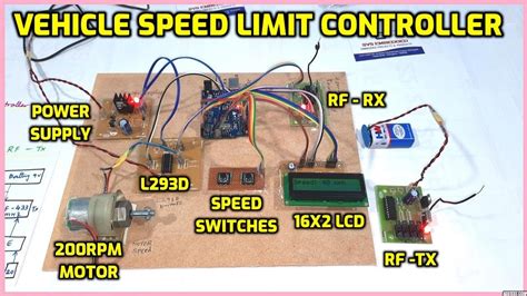 vehicle speed limit controller project, Car speed limit warning indicator circuit