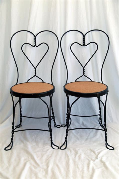 vintage ice cream parlor chairs