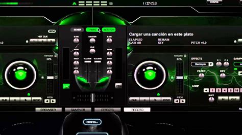 virtualdj 7 alienware green, Skin green for virtual dj 7 by flowerradiohead by florecitaradioheadhd