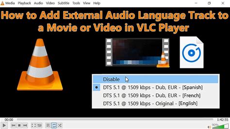 vlc add audio track, 